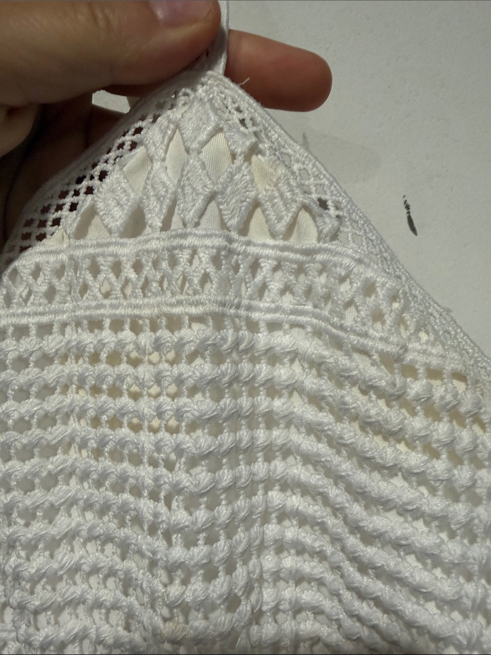 GUESS White Crochet Fringe Maxi Dress with shorts - Picture 4 of 8